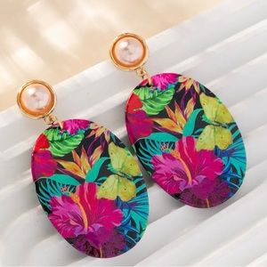 Floral Acrylic Earrings